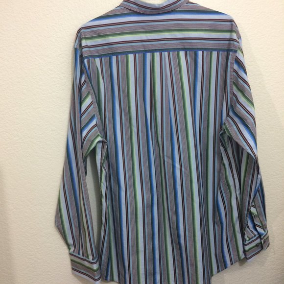 Tommy Bahama Mens Shirt Bravo Sunset Surf Stripes - Picture 5 of 16